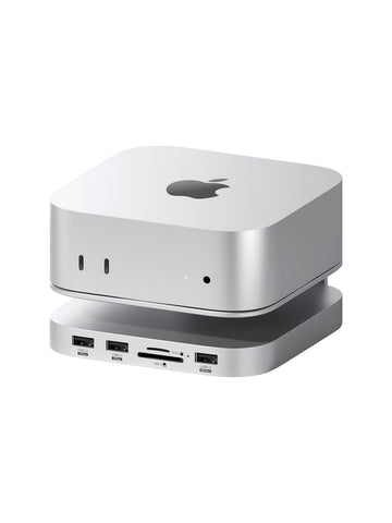 Hagibis Mac Mini M4 Hub & Stand with SSD Enclosure, 3 in 1 USB Type-C Docking Station with M.2 NVMe SSD Case, 4K@60Hz HDMI, 10Gbps USB3.2 Gen2, SD4.0, TF4.0, 5V/2A Power Supply for M4 Pro (MC60H)
