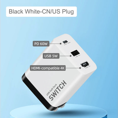 Hagibis Switch Dock for Nintendo Switch GaN fast charger  Portable TV Docking Station 4K HDMI-compatible for Laptops iPad Phone