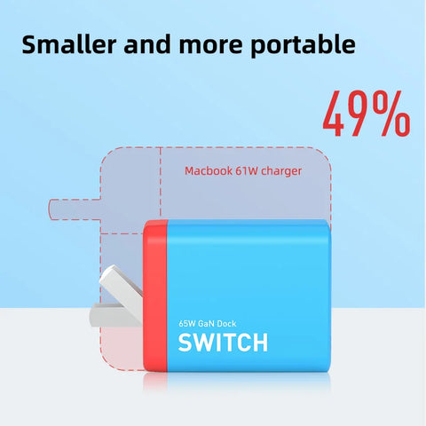 Hagibis Switch Dock for Nintendo Switch GaN fast charger  Portable TV Docking Station 4K HDMI-compatible for Laptops iPad Phone