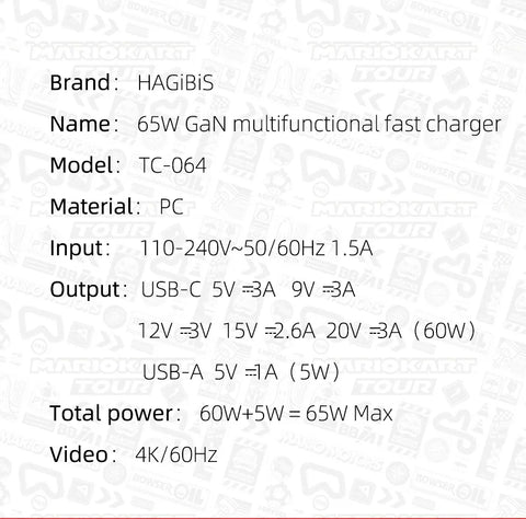Hagibis Switch Dock for Nintendo Switch GaN fast charger  Portable TV Docking Station 4K HDMI-compatible for Laptops iPad Phone