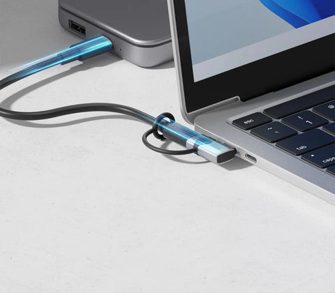 Hagibis 240W USB C to C Adapter with Lanyard 80Gbps 90 Degree Converter 8K Video USB4 Adapter for MacBook iPhone 16 Pro Tablet