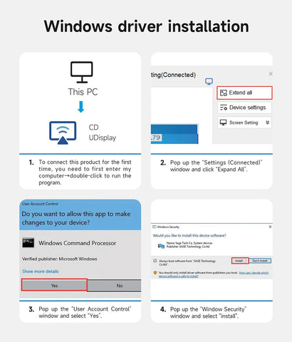 Hagibis USB-A/C to HDMI-Compatible Adapter MST Dual Monitor Converter Triple Display Compatible with M1/M2/M3 Windows Mac Laptop