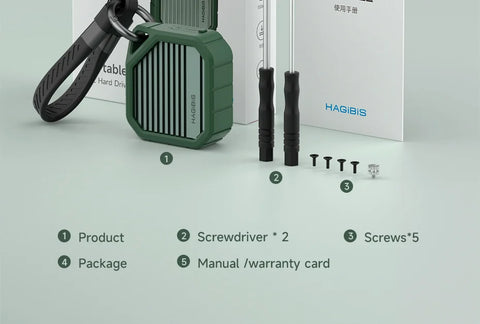 Hagibis 2230 M.2 NVMe SSD Enclosure USB 3.2 Gen 2 10Gbps to NVMe PCI-E M.2 SSD Case External SSD for Laptop iPhone 16 Pro iPad