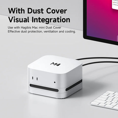 Hagibis USB4 Hard Drive Enclosure 40Gbps M.2 NVMe SSD Case for Mac mini M4/M4 Pro Compatible with Thunderbolt 5/4 External SSD