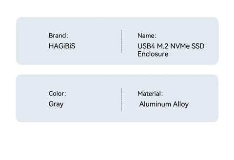 Hagibis 40Gbps USB4 M.2 NVMe SSD Enclosure With LED Display USB4 Cable for Thunderbolt 4/3 USB 3.2/3.1/3.0 B+M M-Key SSD Case