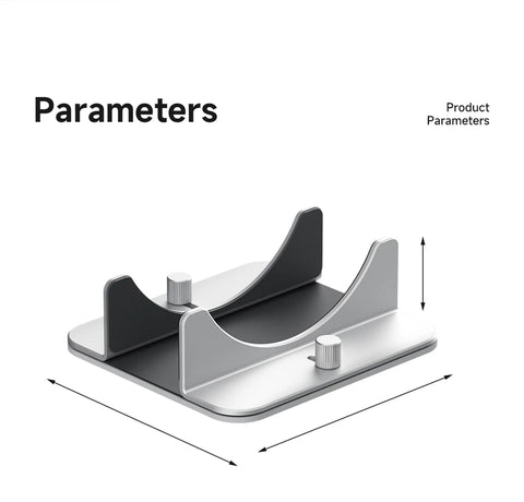 Hagibis Vertical Stand for Mac Mini M4/M4 Pro Aluminum Alloy Laptop Desktop Stand Anti-Slip Adjustable Holder For New Mac mini