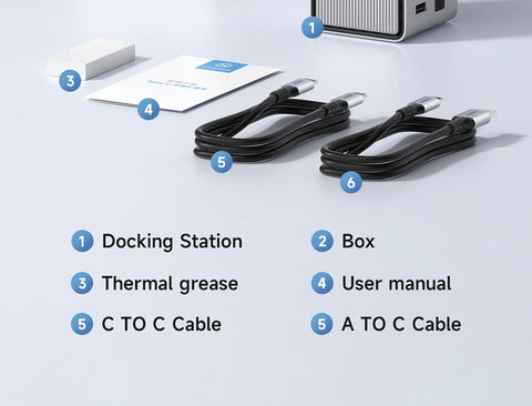 Hagibis USB C Docking Station Type-c to M.2 SSD Enclosure USB 3.1 3.0 SD/TF 3.5mm AUX Adapter USB-C Hub for Laptop iPad Macbook