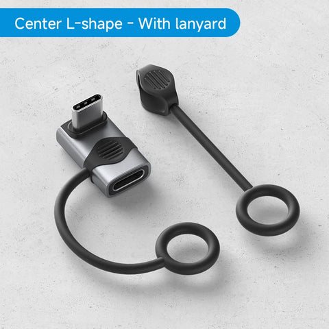 Hagibis 240W USB C to C Adapter with Lanyard 80Gbps 90 Degree Converter 8K Video USB4 Adapter for MacBook iPhone 16 Pro Tablet