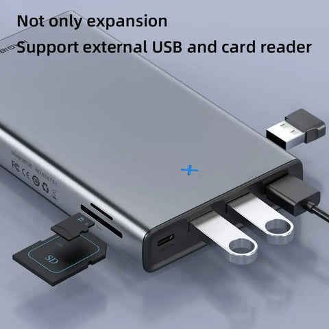 Hagibis USB C HUB with Hard Drive Enclosure 2.5 SATA to USB 3.0 Type C AdapterUSB Hub for External SSD Disk HDD Case