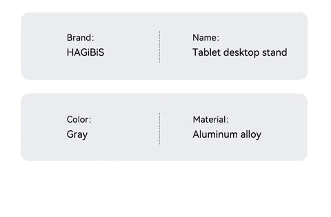 Hagibis 360° Rotating Tablet Stand Adjustable Tablet Holder Dual Rod Support Aluminum Foldable Cradle for iPad Pro Switch ROG