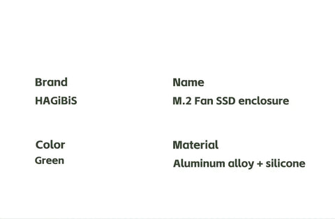 Hagibis 2230 M.2 NVMe SSD Enclosure with Cooling Fan USB 3.2 Gen 2 to NVMe PCI-E M.2 SSD Case for Laptop iPhone 16 Pro 15 iPad