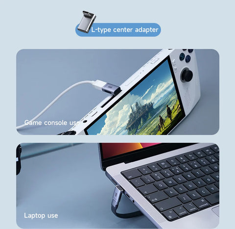 Hagibis 240W USB C to C Adapter 40Gbps 8K 60Hz 90 Degree Converter USB4 Adapter for Thunderbolt 4/3 MacBook iPhone 16 Pro Tablet