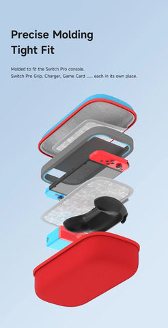 Hagibis Switch Carrying Case for Nintendo Switch /OLED with Game Cartridges Portable Carrying Travel Bag for Swtich Accessories