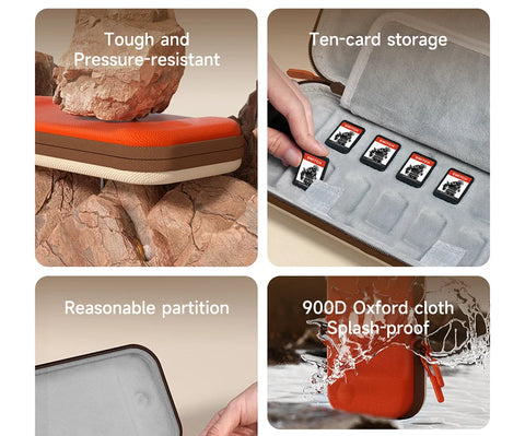 Hagibis Portable Switch Carrying Case for Nintendo Switch /OLED with 10 Games Cartridges Hard Shell Travel Bag for Accessories