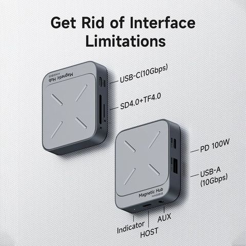 Hagibis Magnetic Card Reader SD4.0 312MB/s USB-C to SD MicroSD TF Memory Card Magnet HUB UHS-II for Laptop Phone Macbook Camera