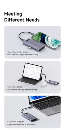 Hagibis M.2 SSD Enclosure with USB C Hub Magnetic Cover External Hard Drive Case Compatible with Thunderbolt 4/3 for MacBook PC