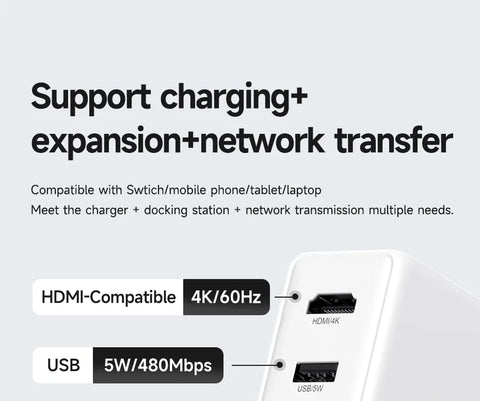 Hagibis Switch Dock Charger Portable TV Docking Station for Nintendo Switch ROG Ally 30W with 4K Video 100W RJ45 Fast Charging