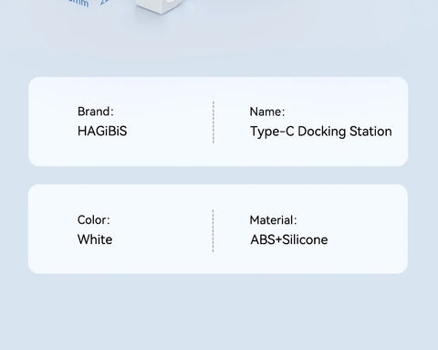 Hagibis ROG Ally/Steam Deck/Switch/OLED Dock 6 in 1 Universal Docking Station With 4K HDMI 2.5G RJ45 100W PD RGB Light USB C Hub