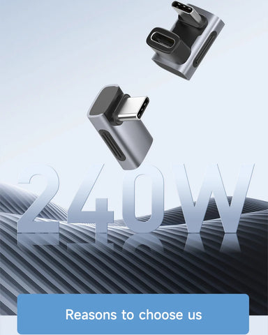 Hagibis 240W USB C to C Adapter 40Gbps 8K 60Hz 90 Degree Converter USB4 Adapter for Thunderbolt 4/3 MacBook iPhone 16 Pro Tablet