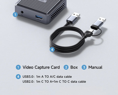 Hagibis 4K HDMI-Compatible Video Capture Card Loop Out for Game Recording Live Streaming  1080P Grabber MS2131 for PS4/5 Switch