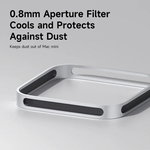 Hagibis Desktop Stand for Mac mini M4/M4 Pro 2024 Dustproof Base Heat Dissipation Bracket Aluminum Alloy Cooling Holder Dock