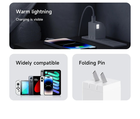 Hagibis 45W GaN USB C Charger PD PPS Fast Charger Mini House Travel Dual Ports Charger for iPhone 16 Pro Max/15/14 iPad MacBook