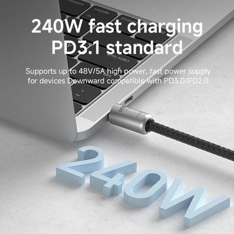 Hagibis USB4 Phone Lanyard Cable Portable USB C to Type-C Wrist Lanyard Cable 240W 80Gbps for Thunderbolt 4/5 iPhone 16 Pro SSD