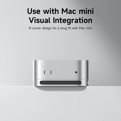 Hagibis Desktop Stand for Mac mini M4/M4 Pro 2024 Dustproof Base Heat Dissipation Bracket Aluminum Alloy Cooling Holder Dock