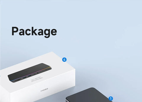 Hagibis DisplayLink USB C Docking Station Triple Display 3 Monitors with DP MST Hub 100W PD RJ45 LED for MacBook M1 M2 Windows