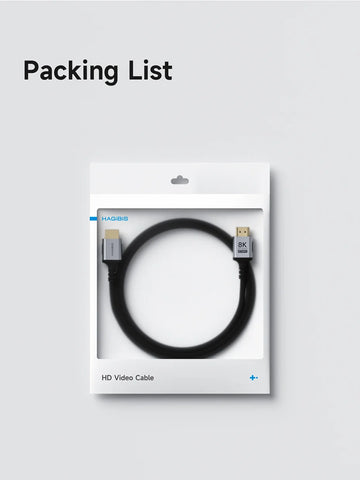 Hagibis 8K HDMI-Compatible Cable High Speed Cord 4K 240Hz 2K 360Hz 8K 60Hz Compatible with Roku TV/PS5/HDTV/Xbox/Switch/Laptops