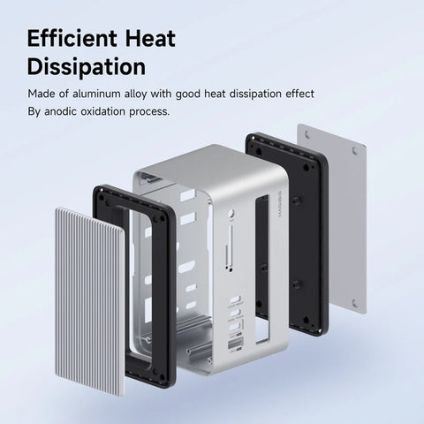 Hagibis USB C Docking Station Type-c to M.2 SSD Enclosure USB 3.1 3.0 SD/TF 3.5mm AUX Adapter USB-C Hub for Laptop iPad Macbook