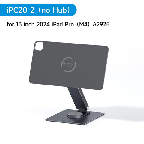 Hagibis Magnetic Stand for iPad Pro M4 2024 11inch 13inch with Hub Tablet Docking Station 360° Adjustable Mount Foldable Holder