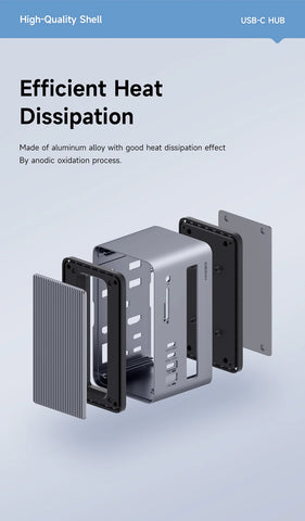 Hagibis USB C Docking Station with Dual HDMI-compatible M.2 SSD Enclosure Ethernet 100W PD USB Hub SD/TF for Laptop Macbook Pro