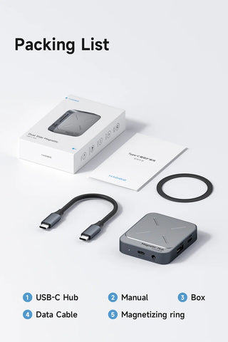 Hagibis Magnetic Card Reader SD4.0 312MB/s USB-C to SD MicroSD TF Memory Card Magnet HUB UHS-II for Laptop Phone Macbook Camera