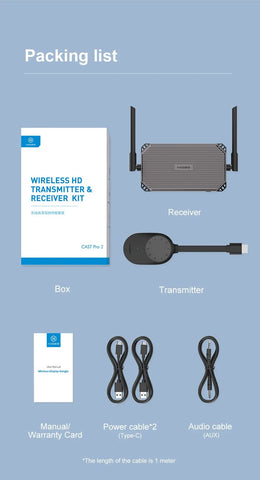 Hagibis Wireless HDMI Transmitter and Receiver HDMI Extender Kits Wireless Display Dongle for TV Camera Streaming PS5