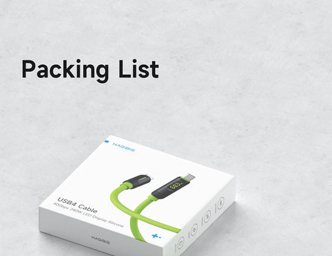 Hagibis USB C Fast Charger Cable With LED Display PD 240W 40Gbps Video Cord Compatible with Thunderbolt 4/3 For iPhone 16 Laptop