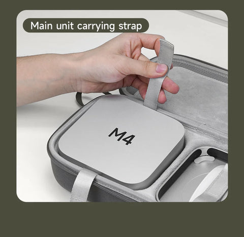 Hagibis Electronic Organizer Travel Case Bag for Mac mini M4/M4 Pro 2024 Portable Carry Case for Cable Charger Mouse Power Bank