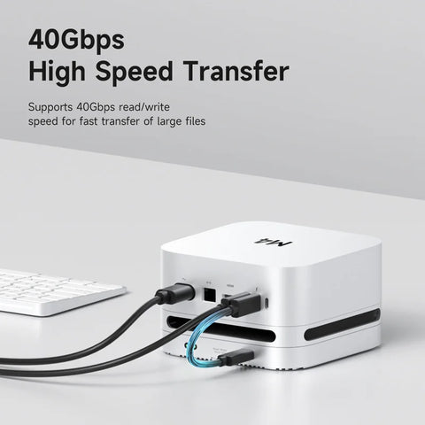 Hagibis USB4 Hard Drive Enclosure 40Gbps M.2 NVMe SSD Case for Mac mini M4/M4 Pro Compatible with Thunderbolt 5/4 External SSD