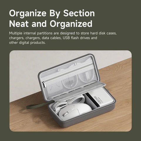 Hagibis Electronic Organizer Travel Cable Organizer Bag Pouch Portable Carry Case for Cable Charger SD Card Mouse Power Bank