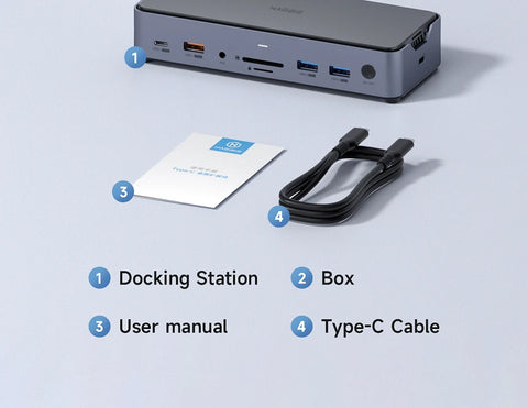 Hagibis USB C Docking Station Type C to 8K DP HDMI-Compatible Triple Display M.2 SSD PD3.0 RJ45 15 in 1 USB C HUB for PC Laptops