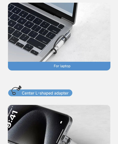 Hagibis 240W USB C to C Adapter with Lanyard 80Gbps 90 Degree Converter 8K Video USB4 Adapter for MacBook iPhone 16 Pro Tablet