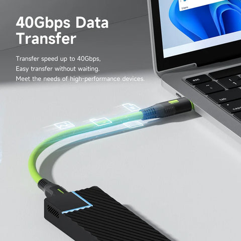 Hagibis Short USB C Cable Magnetic Mini Fast Charging Cord PD 240W 40Gbps Compatible with Thunderbolt 4/3 iPhone 16 SSD Tablet