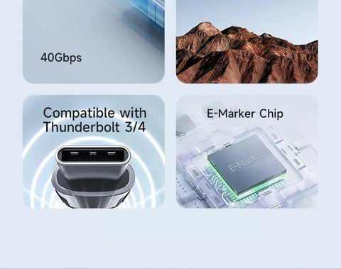 Hagibis USB4 Data Cable 40Gbps USB C to Type C Short Cable PD 240W 8K 60Hz for Thunderbolt 3/4 iPhone 16 Pro Max SSD Power Bank