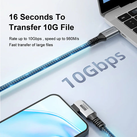Hagibis USB C to USB C Cable USB 3.2 Gen 2 Type C Cable 10Gbps 4K 60Hz Video 100W Fast Charging for iPhone 16 Macbook Pro iPad