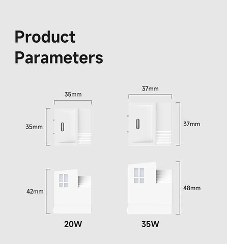 Hagibis 35W GaN USB C Charger Creative Fast Charger 20W QC 3.0 PD 3.0 For iPhone 16 15 14  Pro Max iPad Pro Macbook Air Samsung