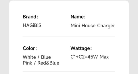 Hagibis 45W GaN USB C Charger PD PPS Fast Charger Mini House Travel Dual Ports Charger for iPhone 16 Pro Max/15/14 iPad MacBook