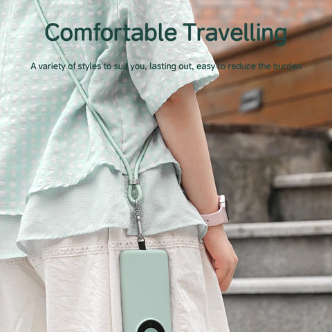 Hagibis Universal Phone Lanyard USB C Cable 2 in 1 Phone Strap C to C/C to L Charging Cord for iPhone 16 15 Pro Max Most Phones