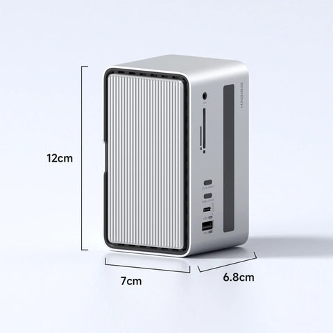 Hagibis USB C Docking Station Type-c to M.2 SSD Enclosure USB 3.1 3.0 SD/TF 3.5mm AUX Adapter USB-C Hub for Laptop iPad Macbook