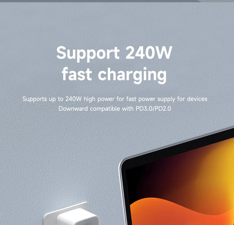 Hagibis 240W USB C to C Adapter 40Gbps 8K 60Hz 90 Degree Converter USB4 Adapter for Thunderbolt 4/3 MacBook iPhone 16 Pro Tablet