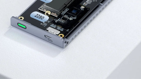 Hagibis 40Gbps USB4 M.2 NVMe SSD Enclosure With LED Display USB4 Cable for Thunderbolt 4/3 USB 3.2/3.1/3.0 B+M M-Key SSD Case